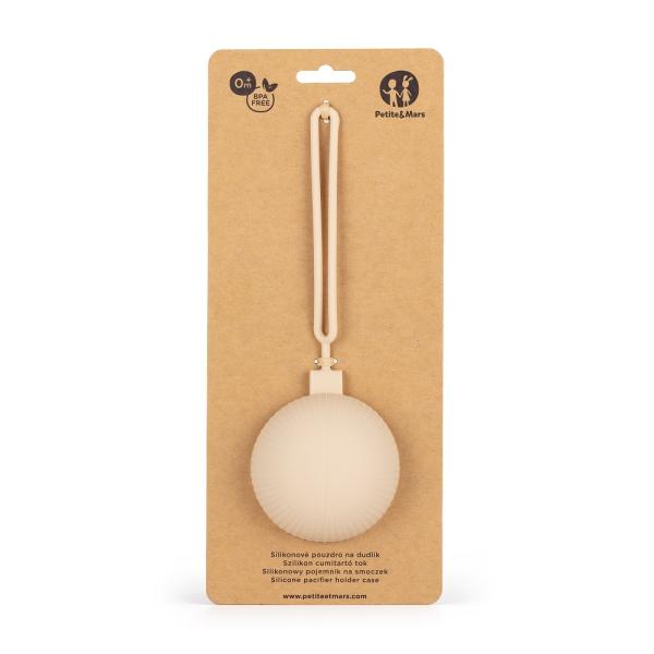 PETITE&MARS Puzdro silikónové na cumlík Desert Sand 0m+