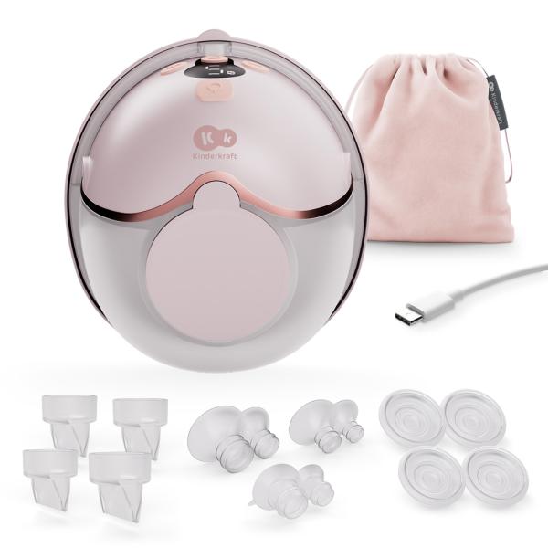 KINDERKRAFT Odsávačka mateřského mléka Single Hands-free Mamaflow Pink (obrázek 4)