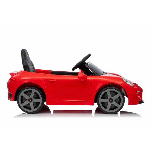 Elektrické autíčko RUF GT 12V, červené, Otevírací dveře, 2.4 GHz dálkové ovládání, LED s