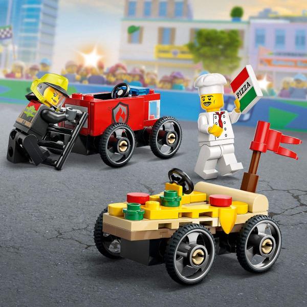 LEGO® City 60458 Závodní balíček: Rozvoz pizzy vs. hasičské auto