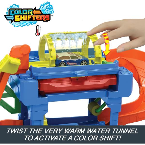 Hot Wheels® City Color Shifters Automyčka s otočným tunelem, HTN80 (obrázek 4)