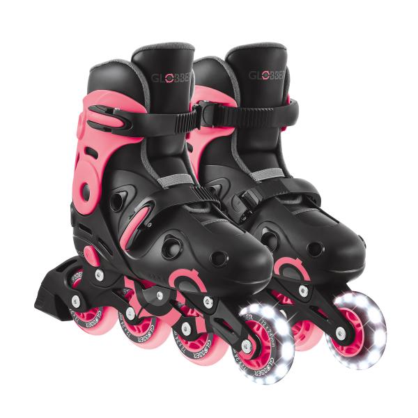 Globber Nastavitelné inline brusle 34-37 Black-Coral Pink
