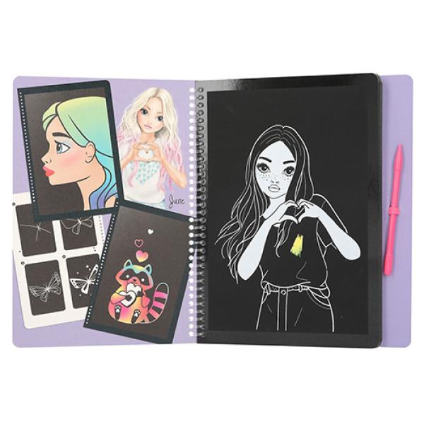 Top Model Škrabací sešit, Jill a Chocolate, se škrabátkem