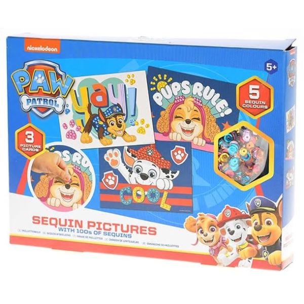 Paw Patrol mozaika 3druhy obrázků 21x15cm s flitry a lepidlem