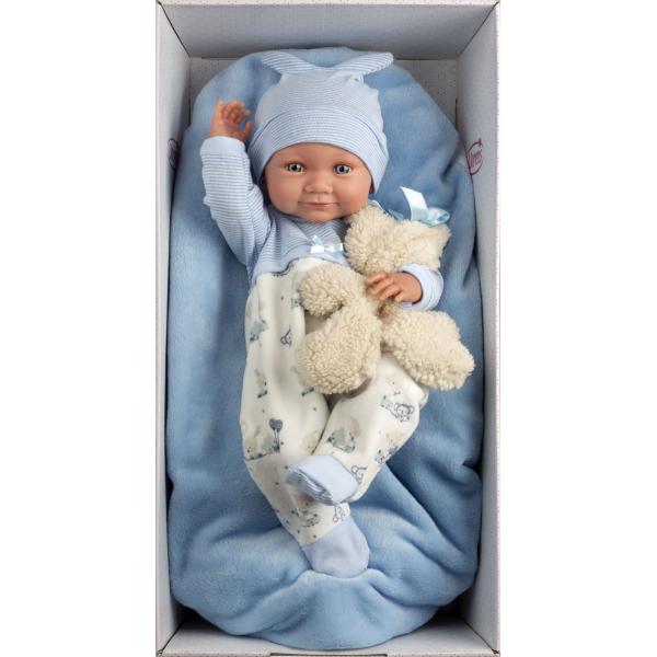 Llorens 73807 NEW BORN chlapeček - realistická panenka miminko s celovinylovým tělem - 40 (obrázek 5)
