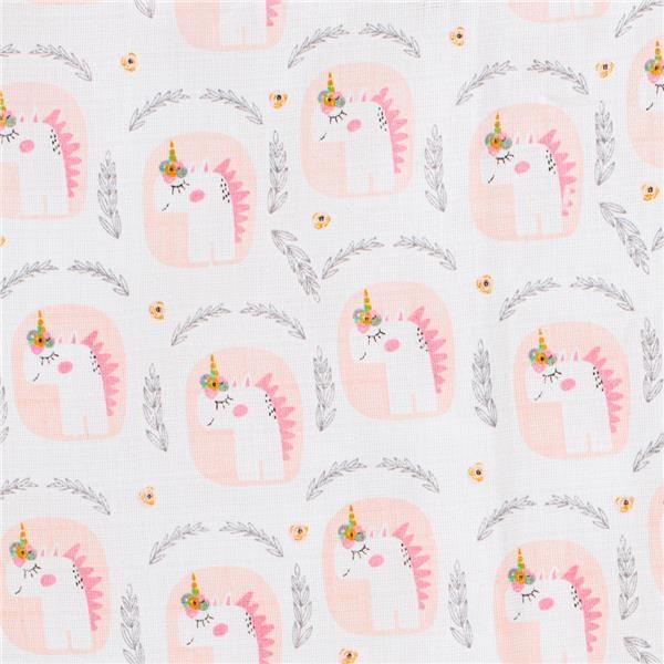 Bavlněné pleny s potiskem New Baby 70×80 cm 3 ks DÍVKA