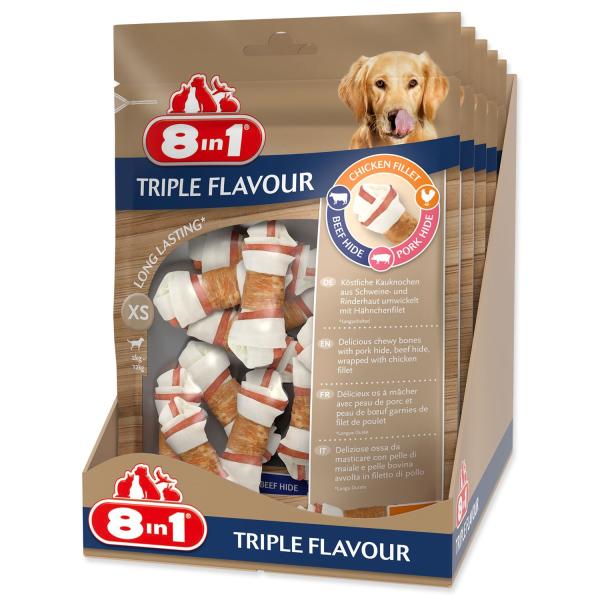 Pochoutka 8in1 Triple Flavour kost žvýkací XS 21ks (obrázek 3)