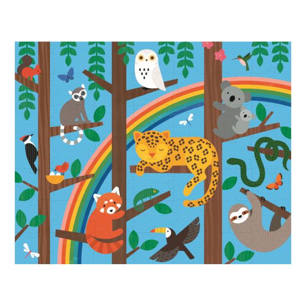 Petit Collage Oboustranné puzzle 2v1 džungle