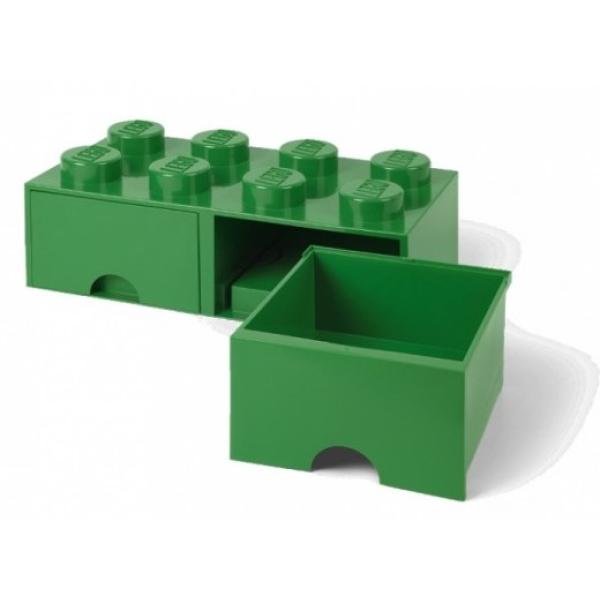 LEGO® úložný box 8 - se zásuvkami zelená 250 x 500 x 180 mm (obrázek 3)