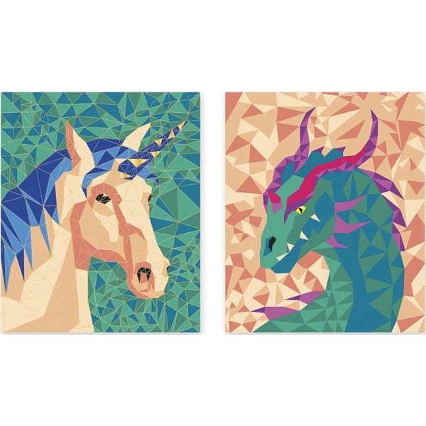 Janod Atelier Sada Maxi Malování s čísly Fantazijní zvířata