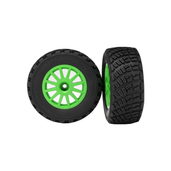 Traxxas kolo 2.2/3.0", disk Rally zelený, pneu Gravel (2)