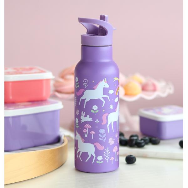 A Little Lovely Company - nerezová láhev na pití, 500 ml - jednorožci a duha (obrázek 5)