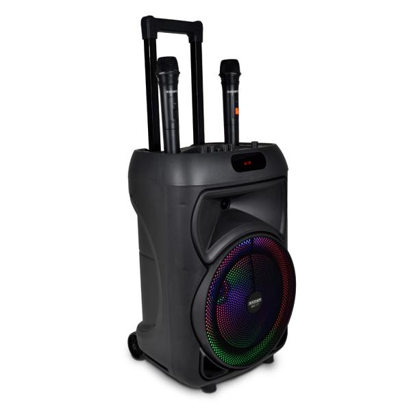 Bontempi Bezdrátový akustický kufřík na kolečkách s 2 bezdrátovými mikrofony, RGB (obrázek 4)