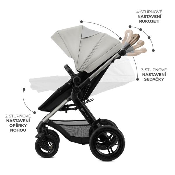 KINDERKRAFT Kočárek kombinovaný 3v1 Moov 2 XL Air Grey (obrázek 7)
