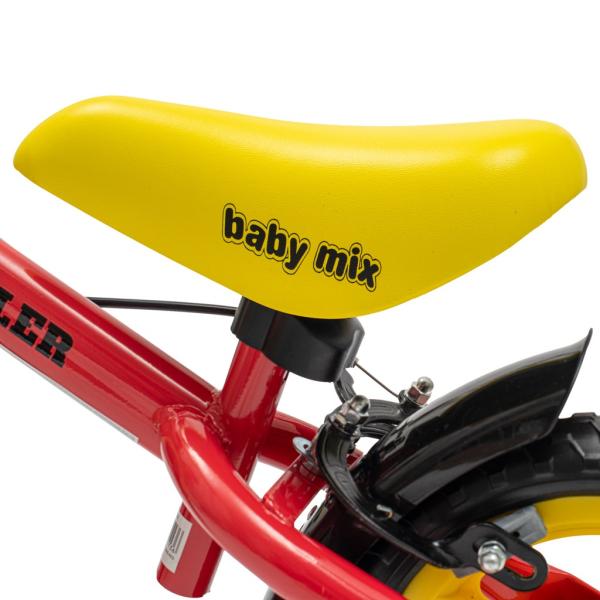 Dětský balanční bicykl s brzdou Baby Mix Traveller červený (obrázek 3)