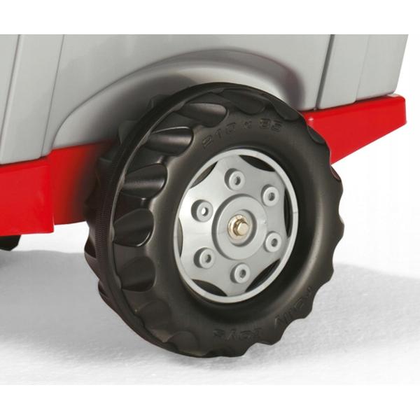 Rollytoys Vlečka za traktor 1osá Farm Trailer - striebornočervená (obrázek 4)