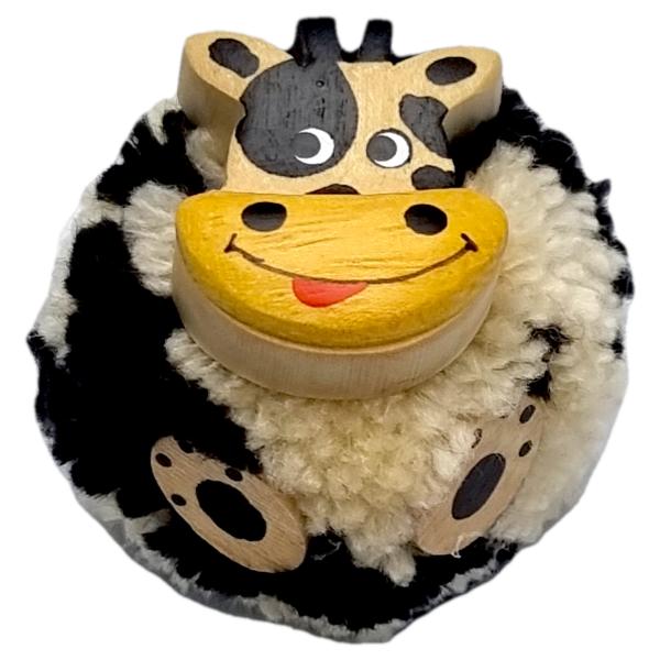 2Kids Toys Drevená magnetka veľká pompon Krava