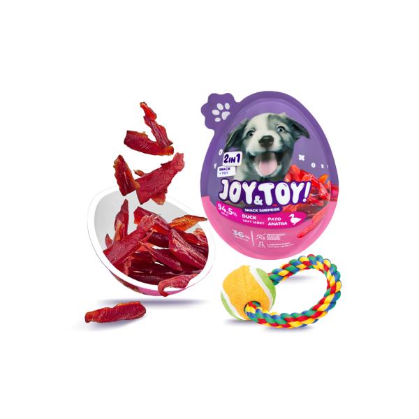 JOY&TOY! Vajíčko pro psy s překvapením Soft Jerky - kachní masíčko (obrázek 3)