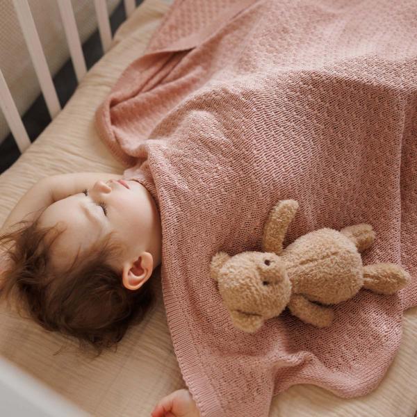 BABYONO Deka pletená bambusová Pink (obrázek 3)