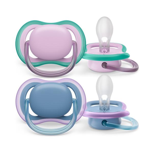 Philips AVENT Dudlík Ultra air neutral 6-18m dívka modrá 2ks