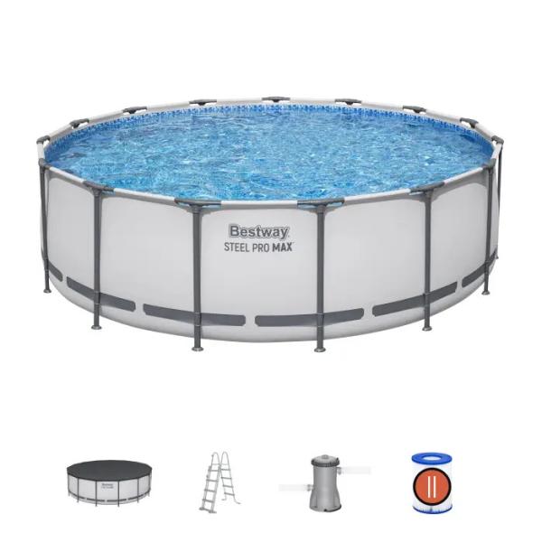 Bestway Bazén Steel Pro MAX™ Frame Pool 457 x 122 cm + kartušová filtrace