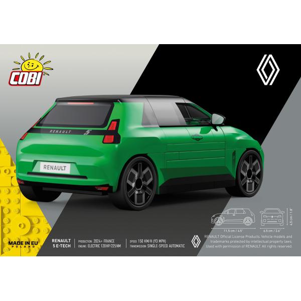 Cobi Renault 5 e-tech 1:35 Zelená (obrázek 7)