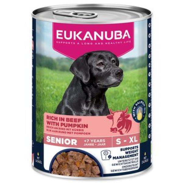 Konzerva EUKANUBA senior bohatá na hovězí s dýní 400 g