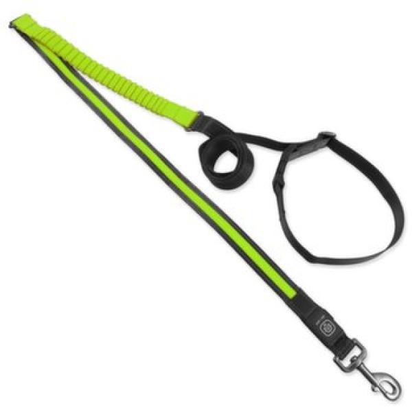 Vodítko Dog Fantasy USB LED nylonové běžecké zelené 2,5×180-250cm