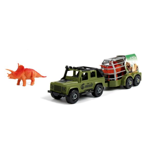 Auto skrutkovacie s vlečkou a dinosaurom 34 cm
