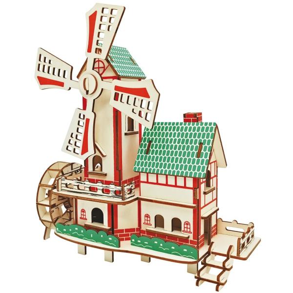 Woodcraft Drevené 3D puzzle Veterný mlyn