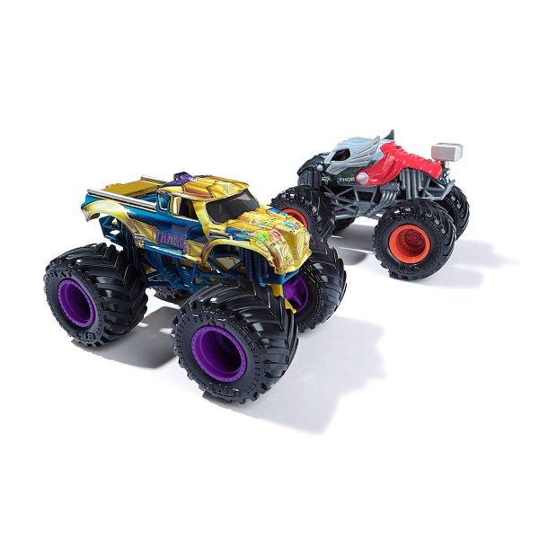 Monster Jam - zberateľský kovový model auta Monster Truck, Marvel, set 2 modelov, assort,