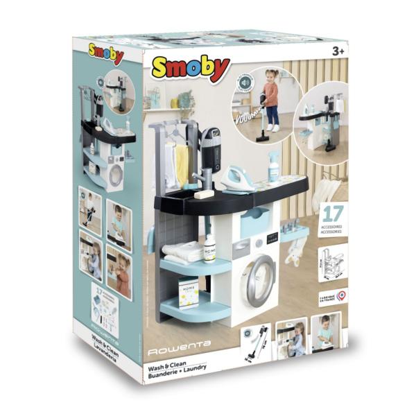 Smoby Práčovňa 3v1 s žehličkou a tyčovým vysavačem Rowenta (obrázek 6)