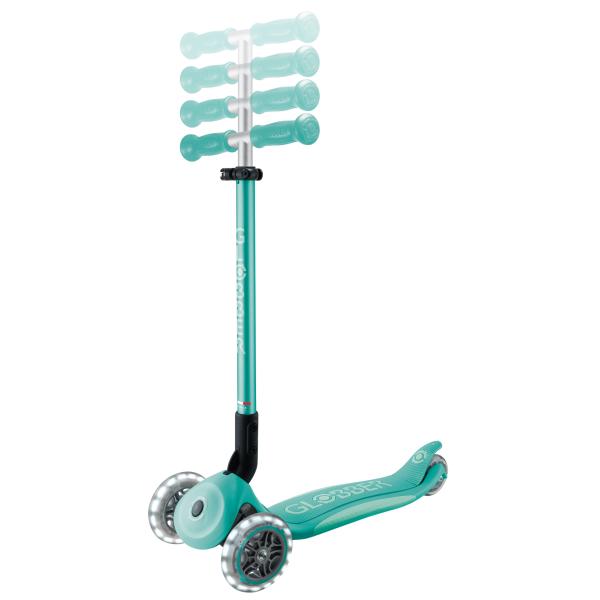 Globber dětská skládací koloběžka Elite Lights Dark Mint (obrázek 7)