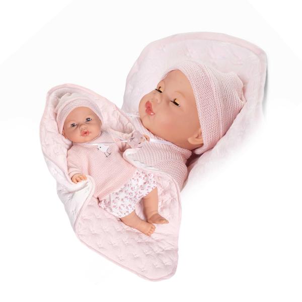 Antonio Juan 14365 BIMBA - mrkací panenka miminko se zvuky a měkkým látkovým tělem 37cm