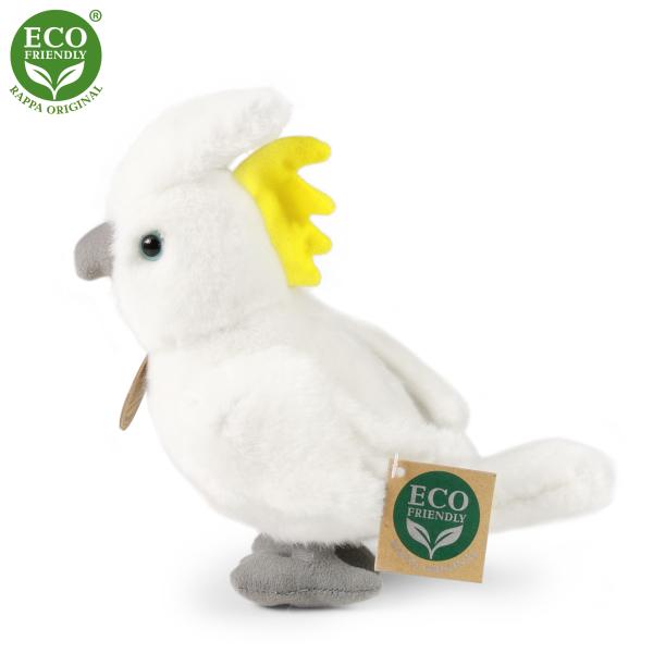 Plyšový papoušek kakadu 17 cm ECO-FRIENDLY