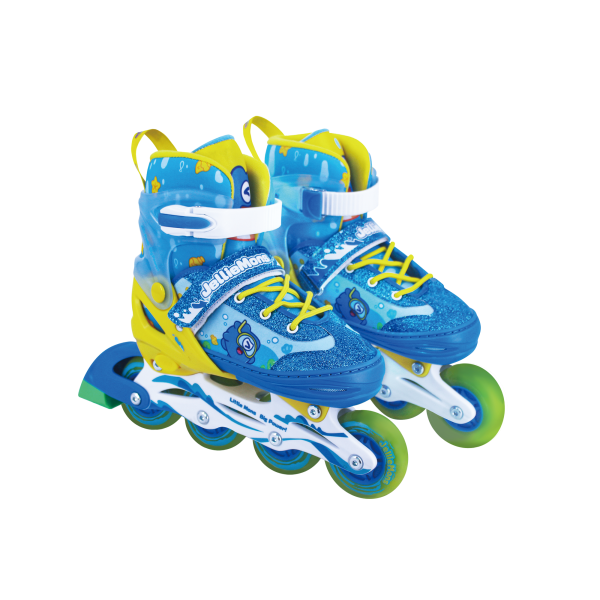 Dětské kolečkové brusle - Modro-žluté (vel. 30-33)