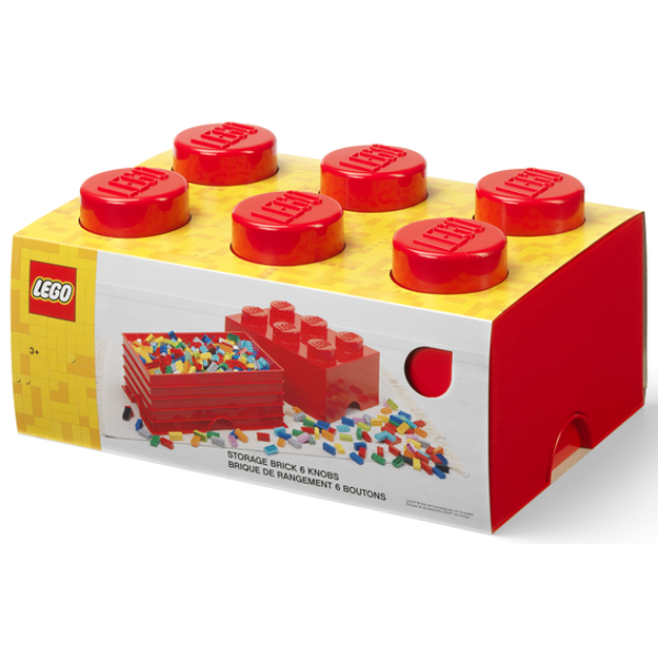 LEGO úložný box 6 - červená (obrázek 3)