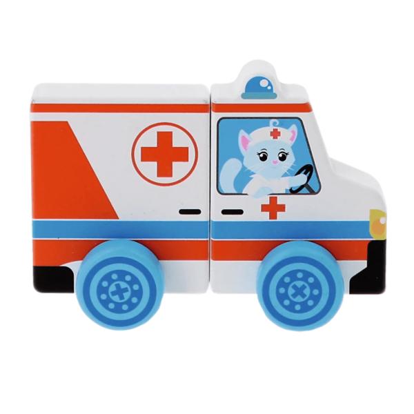Trefl Magnetické vozidlo - Sanitka - 2 prvky
