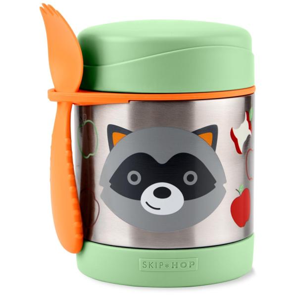 SKIP HOP Zoo Termoska na jídlo s lžičko/vidličkou Mýval 325 ml