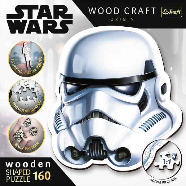 Trefl Dřevěné puzzle 160 dílků - Stormtrooperova helma (obrázek 3)