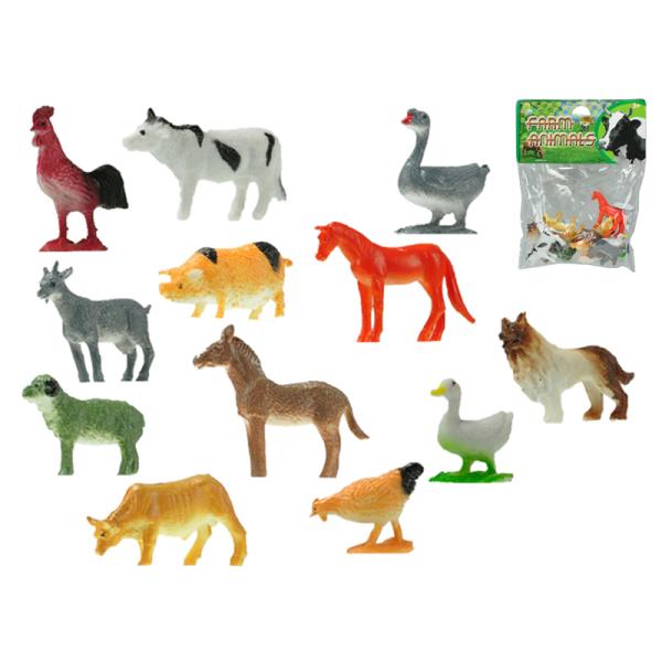 Zvířátka farma 3-5cm 12ks