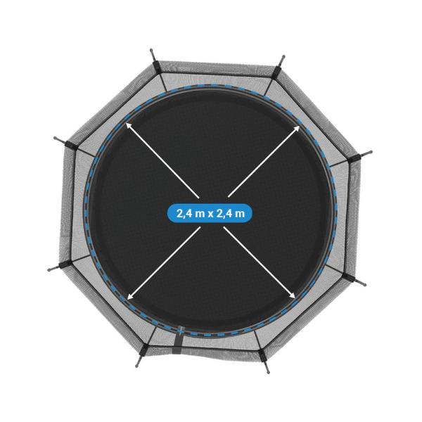 Springfree Trampoline® Compact Round (R54) Trampolína s ochrannou sítí, 240 × 240 cm (obrázek 4)