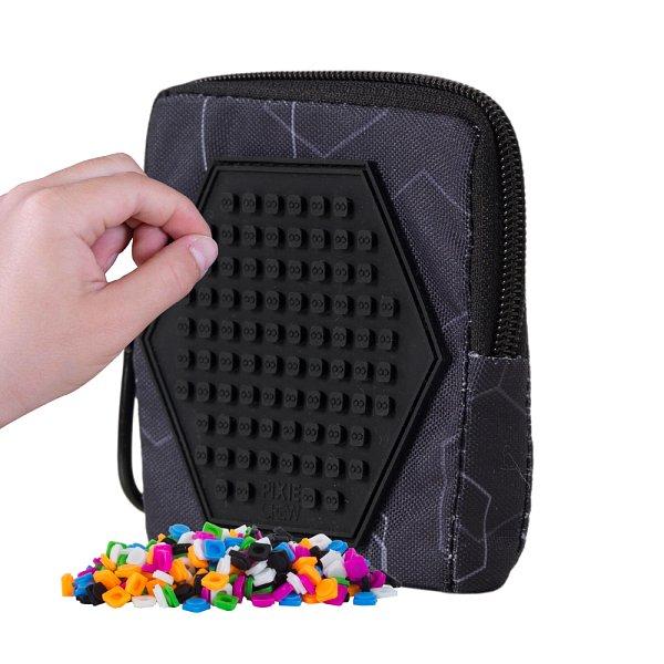 PIXIE CREW Taška čtverec, černá, Hexa, 50 pixelů mix