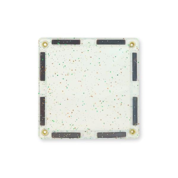 Cleverclixx Magnetická stavebnice Glitter Tiles Pack Transparent - růžová – 16 ks (obrázek 5)