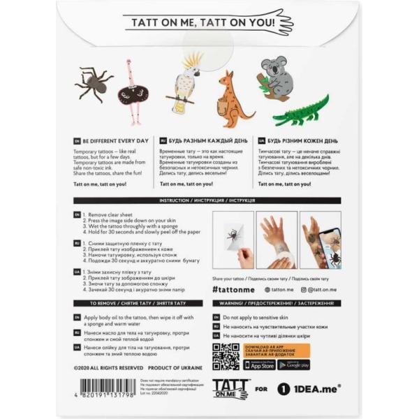 TATTonMe Živé tetovačky pro děti Australská zvířata (obrázek 3)