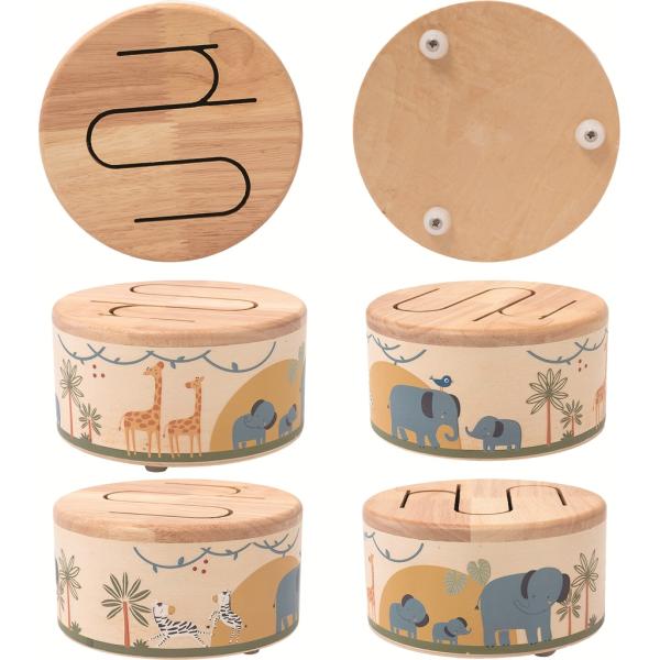 2Kids Toys Dřevěný bubínek Safari