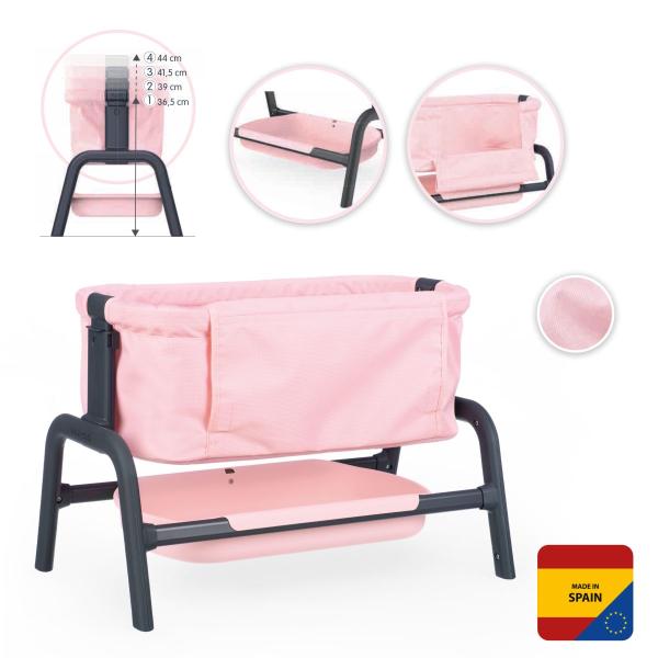 Smoby Postýlka Maxi Cosi světle růžová pro panenky (obrázek 3)