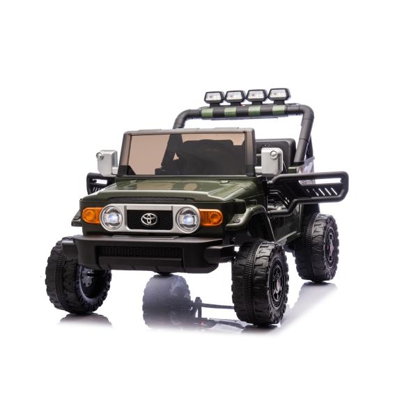 Elektrické autíčko Toyota FJ Cruiser XXL s pohonem 4×4, licencované (Dvou místné), zelené,