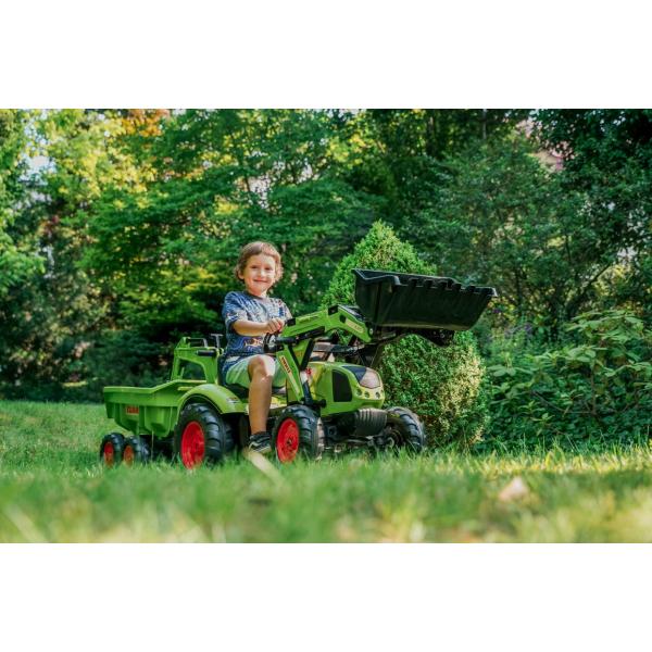 Falk šlapací traktor 2070W Claas backhoe s přední a zadní lžící a přívěsem (obrázek 8)