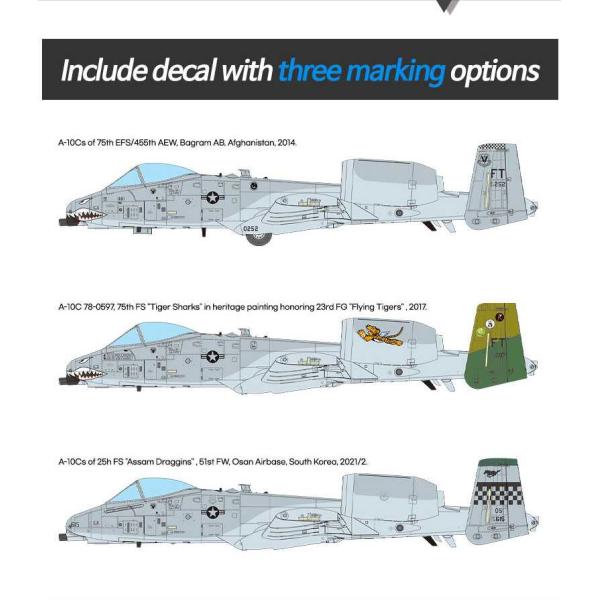 Model Kit letadlo 12348 – USAF A-10C „75th FS Flying Tigers“ (1:48)